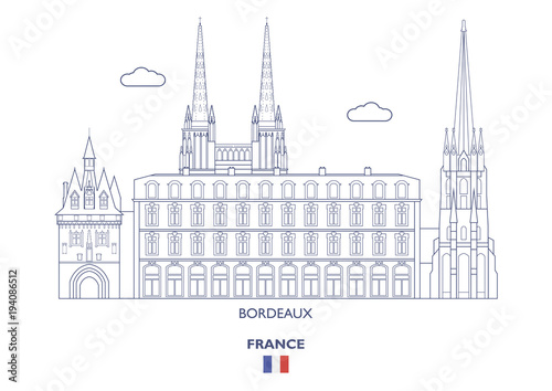 Bordeaux City Skyline, France
