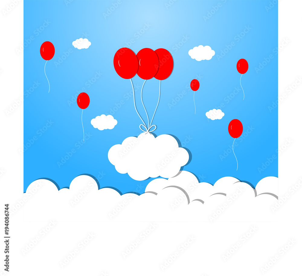 Balloon with blue sky background