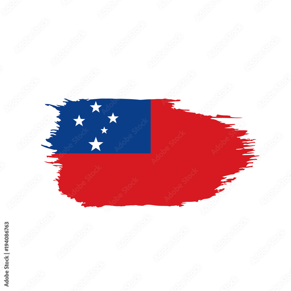 Samoa flag, vector illustration Samoa flag, vector illustration