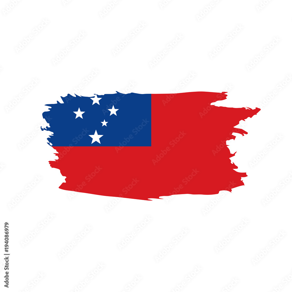 Samoa flag, vector illustration Samoa flag, vector illustration
