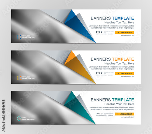 Abstract Web banner design background or header Templates