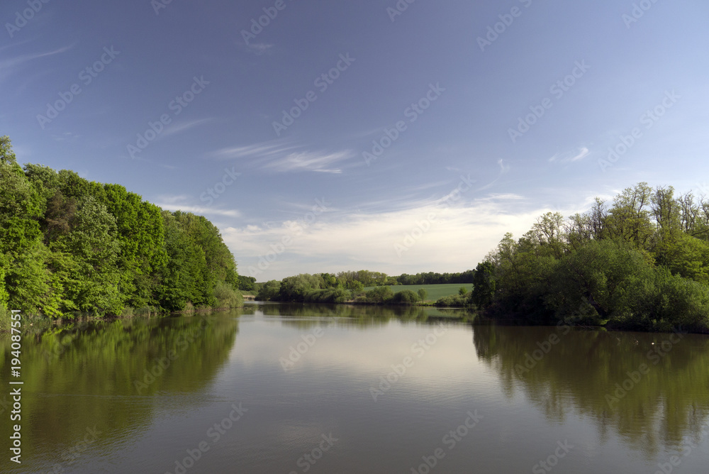 Lake and forest landscape Lake and forest landscape
