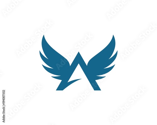 A letter Wing Logo Template