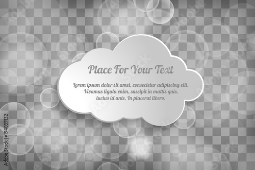 Beautiful sparkling abstract sylver light chequered background with text box cloud