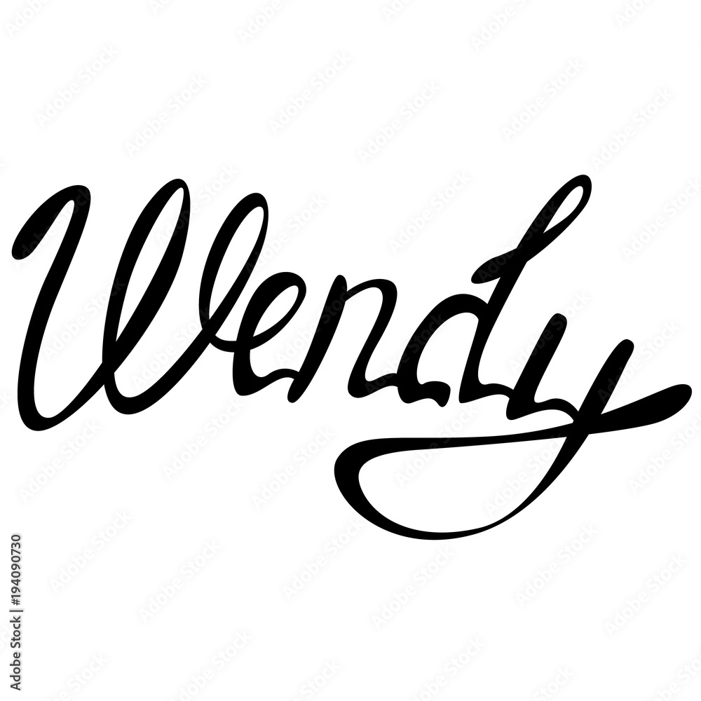 Fototapeta premium Wendy name lettering