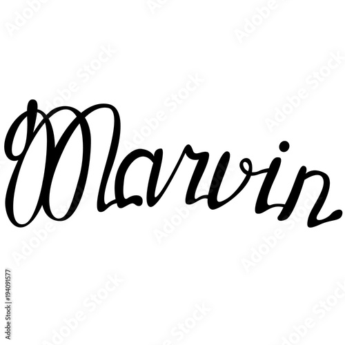 Marvin name lettering photo