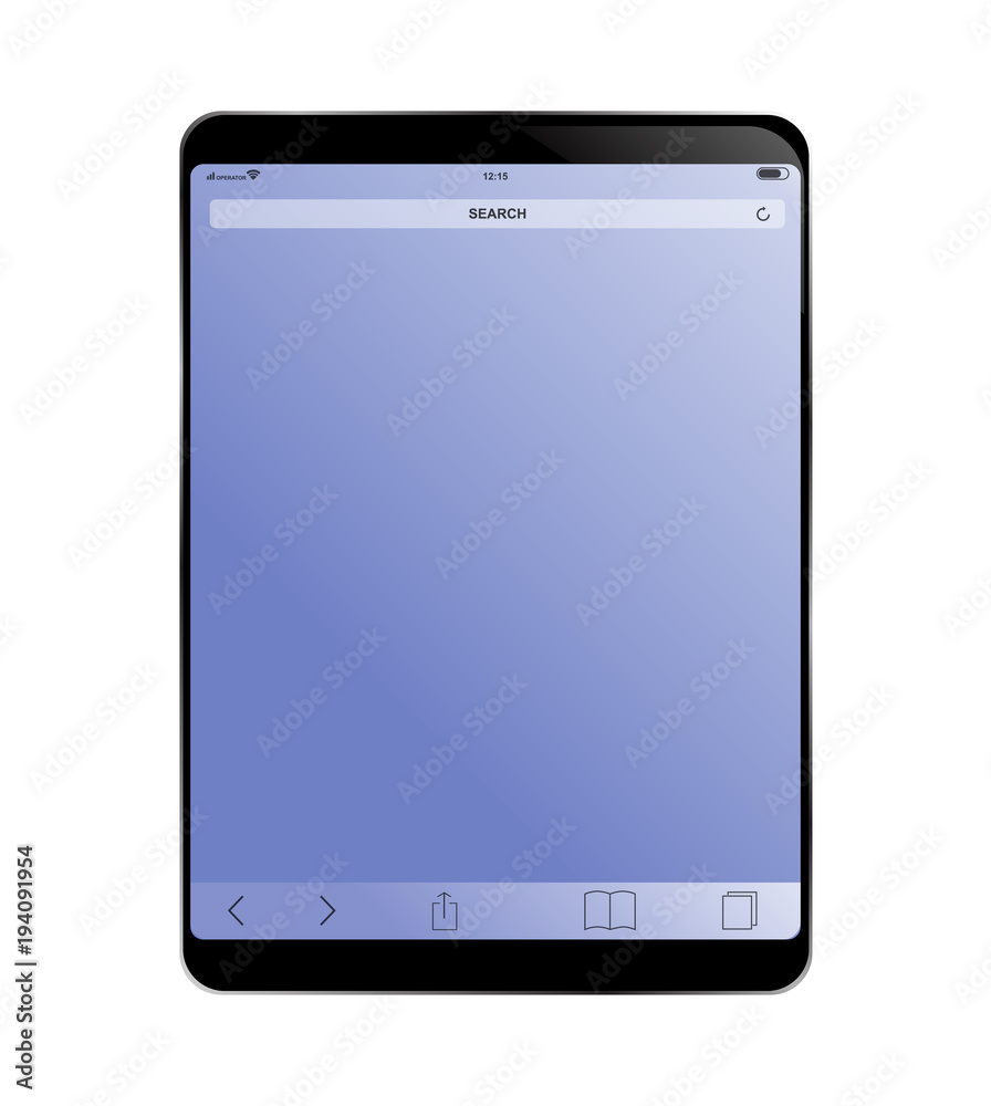 Tablet with free space for your text. Isolated EPS10 vector illustration for design and production Tablet with free space for your text. Isolated EPS10 vector illustration for design and production