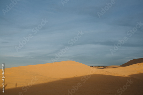 amazing landscape with beautiful sand dunes in desert near Mui Ne, Vietnam