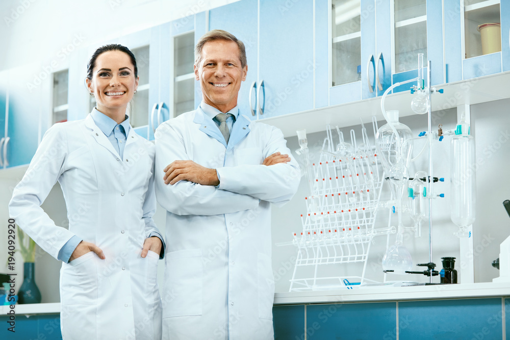 Scientists In Laboratory. Medical Workers At Work Scientists In Laboratory. Medical Workers At Work