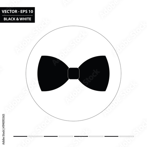 Bow tie flat icon. Vector Illustration.