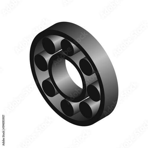 Ball bearings isolated on white background