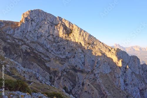 Bernia Mountains in Alicante. Spain