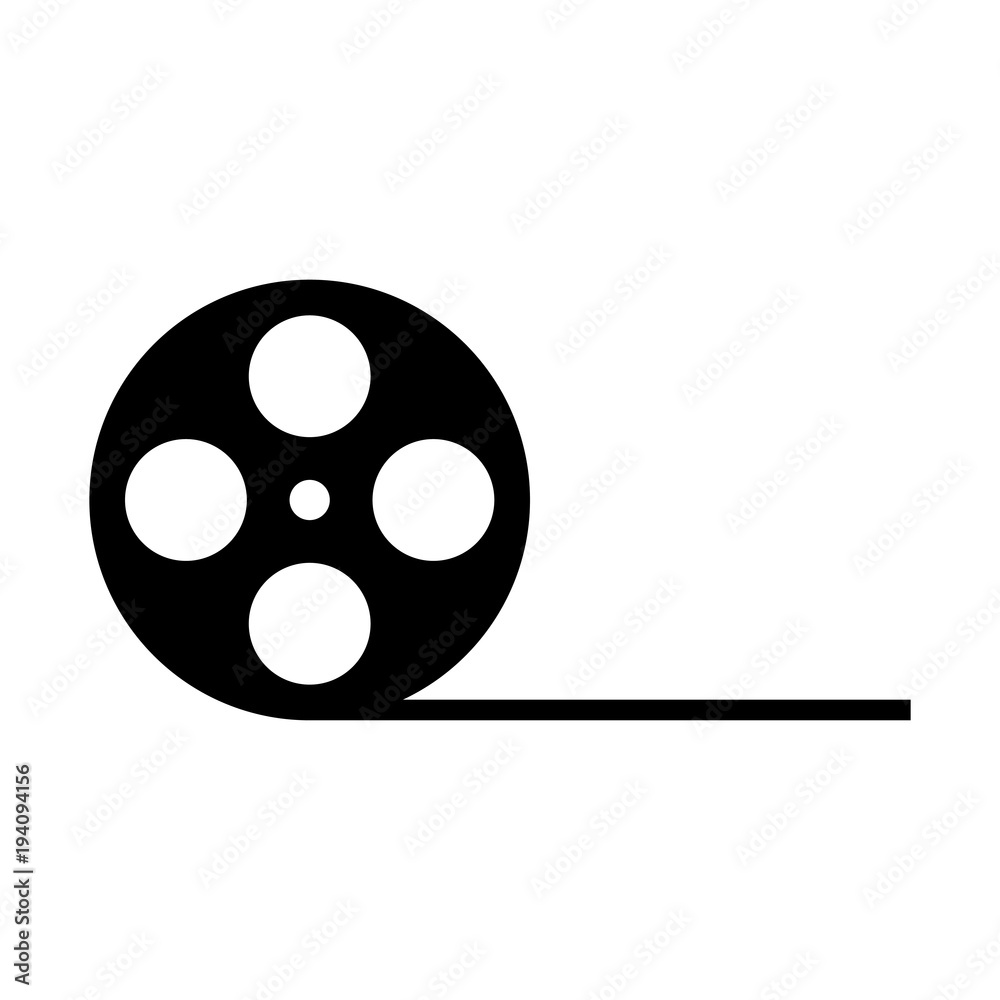Film reel vector icon Film reel vector icon