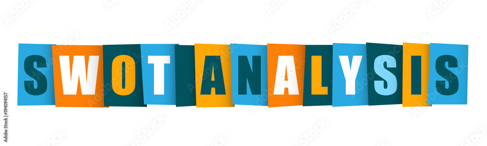 SWOT ANALYSIS Vector Letters Icon SWOT ANALYSIS Vector Letters Icon