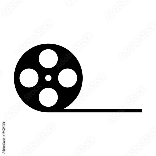 Film reel vector icon
