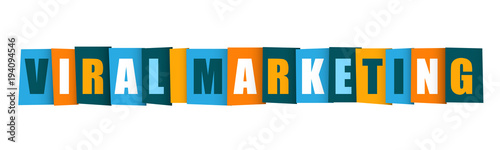 VIRAL MARKETING Overlapping Vector Letters Icon