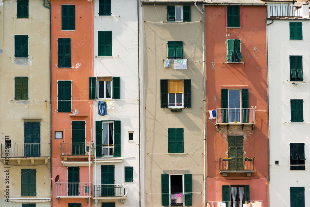 Colorful Houses in Porto Venere or Portovenere - Liguria Italy