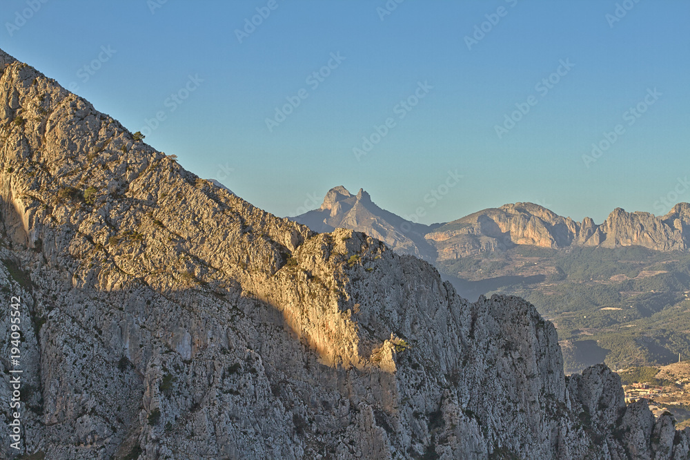 Naklejka premium Bernia Mountains in Alicante. Spain
