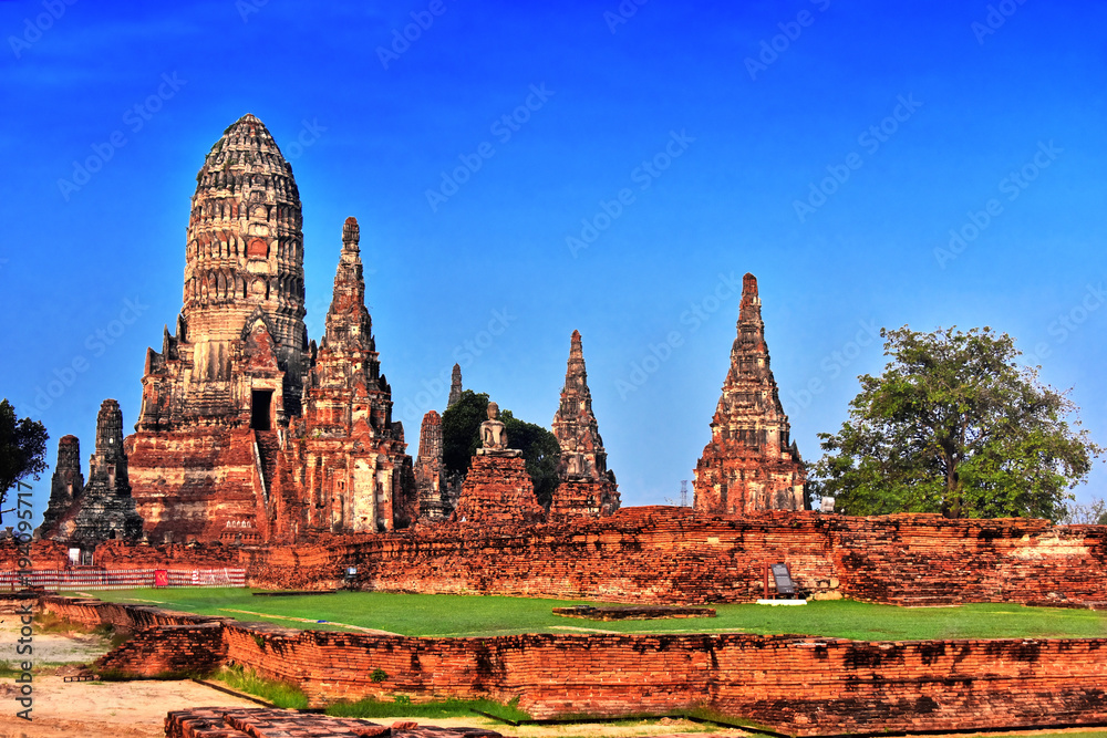Wat Chaiwatthanaram, a Buddhist temple in Ayutthaya, Thailand Wat Chaiwatthanaram, a Buddhist temple in Ayutthaya, Thailand