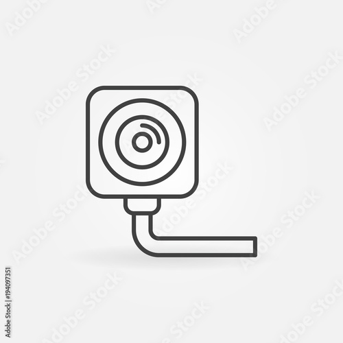 Security surveillance camera icon. Vector CCTV sign