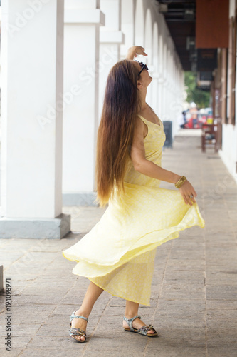 Dancing young woman