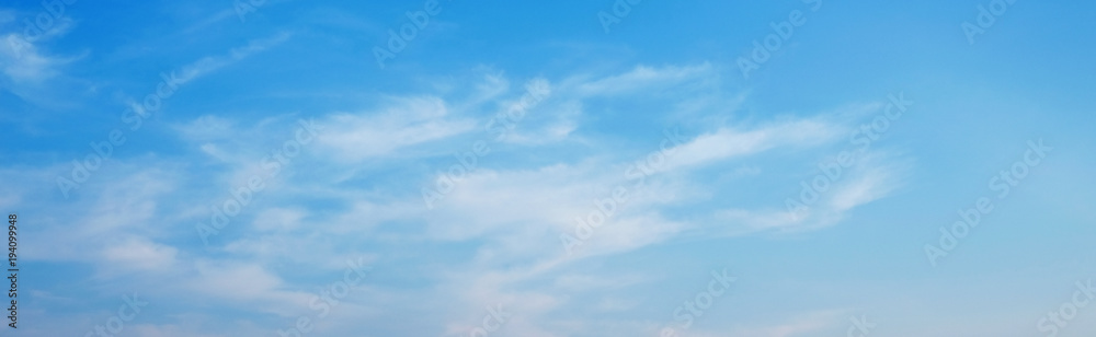 panorama view of blue sky and white clouds