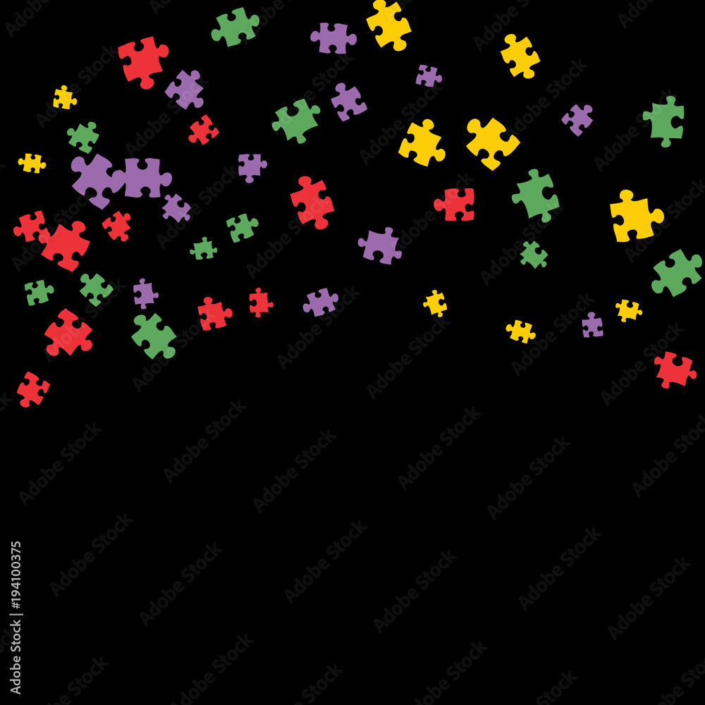 Confetti Background Pattern. Puzzle pieces and big ideas design, vector illustration graphic Confetti Background Pattern. Puzzle pieces and big ideas design, vector illustration graphic