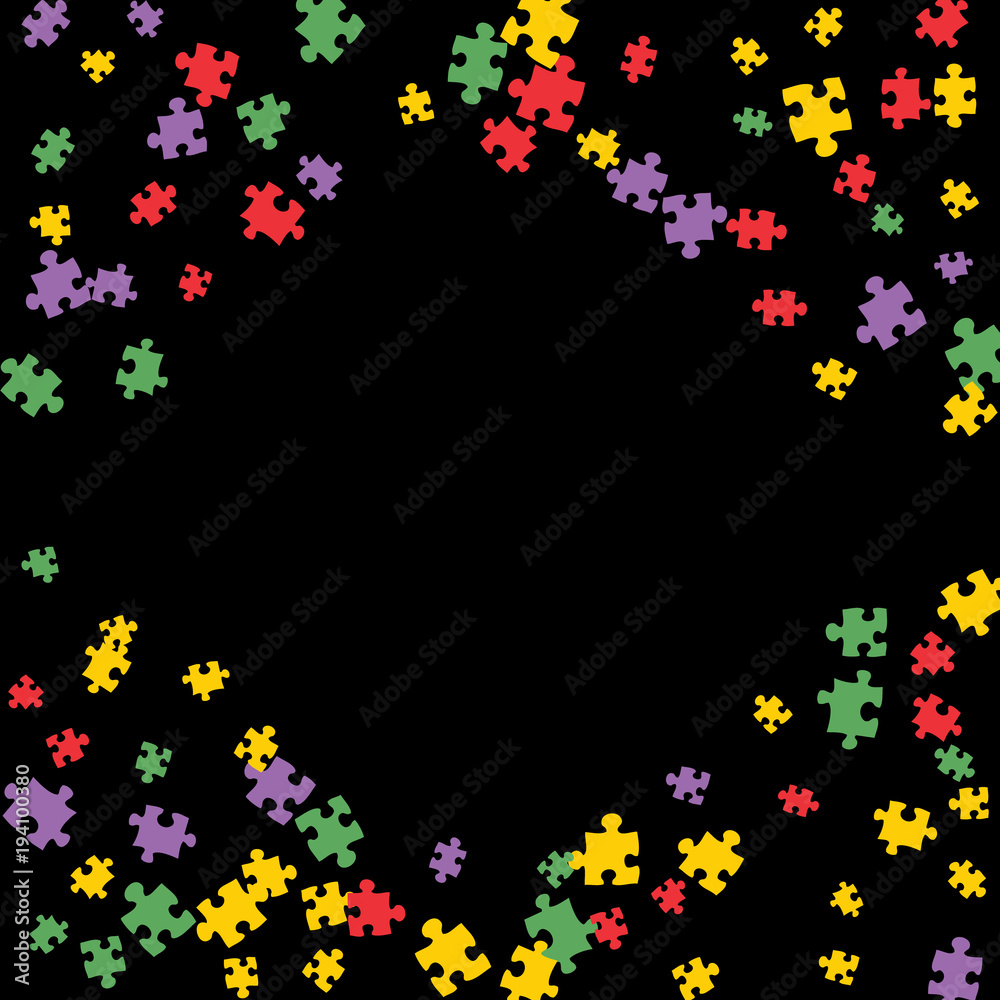 Confetti Background Pattern. Puzzle pieces and big ideas design, vector illustration graphic Confetti Background Pattern. Puzzle pieces and big ideas design, vector illustration graphic