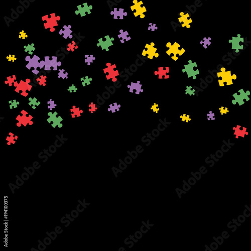 Confetti Background Pattern. Puzzle pieces and big ideas design, vector illustration graphic