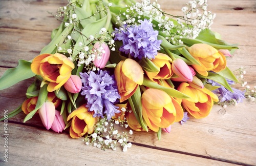 Grußkarte - Blumenstrauß - ...