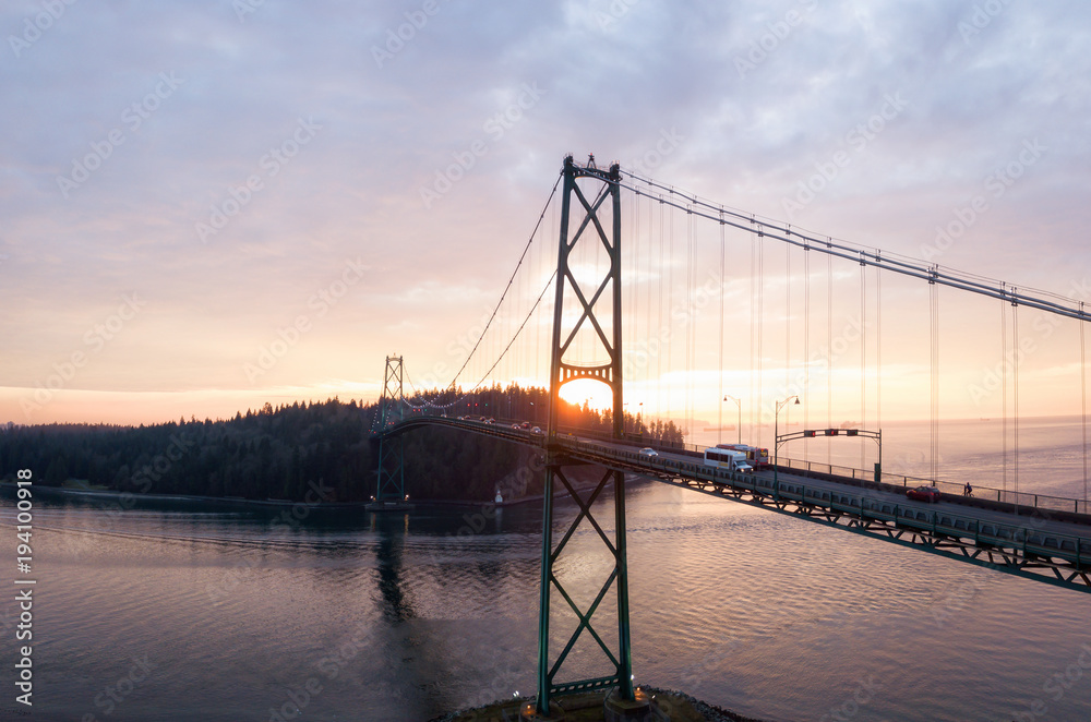 Lions Gate Aerial View. Taken in Vancouver, British Columbia, Canada.