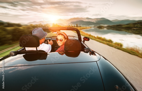 In love couple traveling by cabriolet car © Soloviova Liudmyla