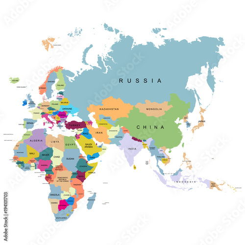 Territory of Asia and Africa