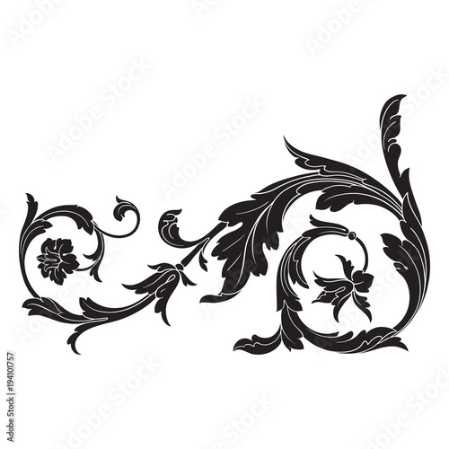 Vector baroque ornament in victorian style