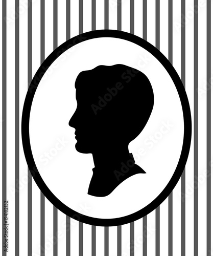 Male head portrait in a fra...