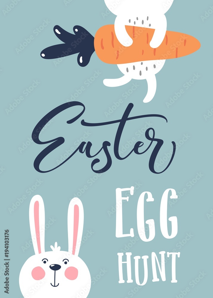 easter bunny egg hunt template