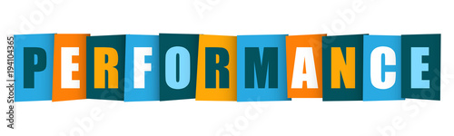 PERFORMANCE Vector Letters Icon 