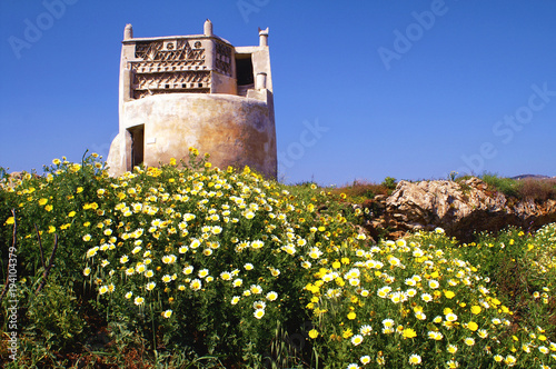 Traditional dovecote, pigeon house in Tinos island, Cyclades, Greece.