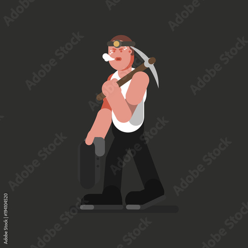 Miner hard working