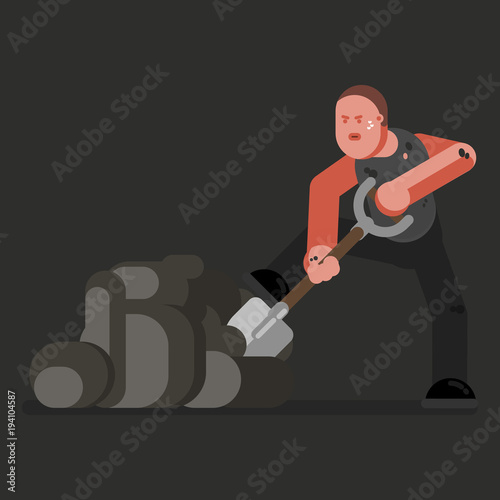 Miner hard working