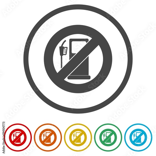 No Gas Sign, No fuel warning sign, 6 Colors Included