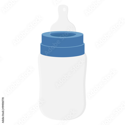 Blue baby bottle