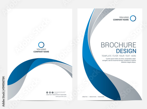 Brochure template flyer design vector background photo