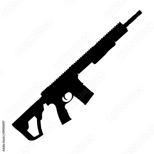 Assault rifle vector