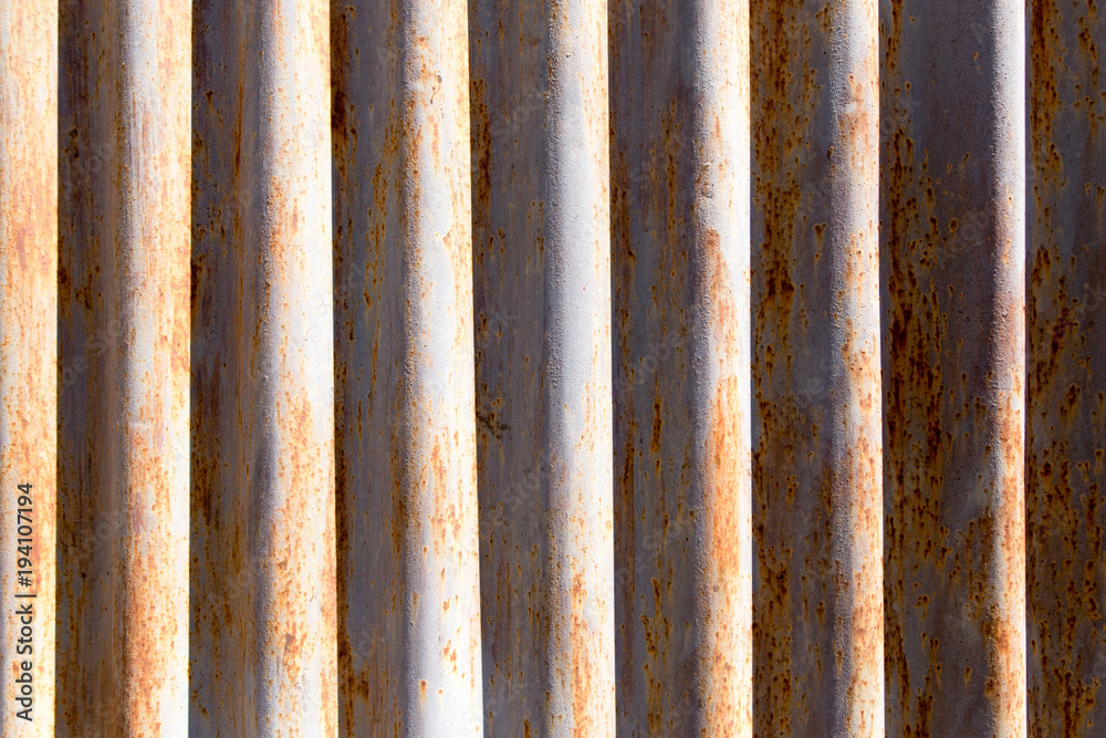 Rusty metal fence as a background Rusty metal fence as a background
