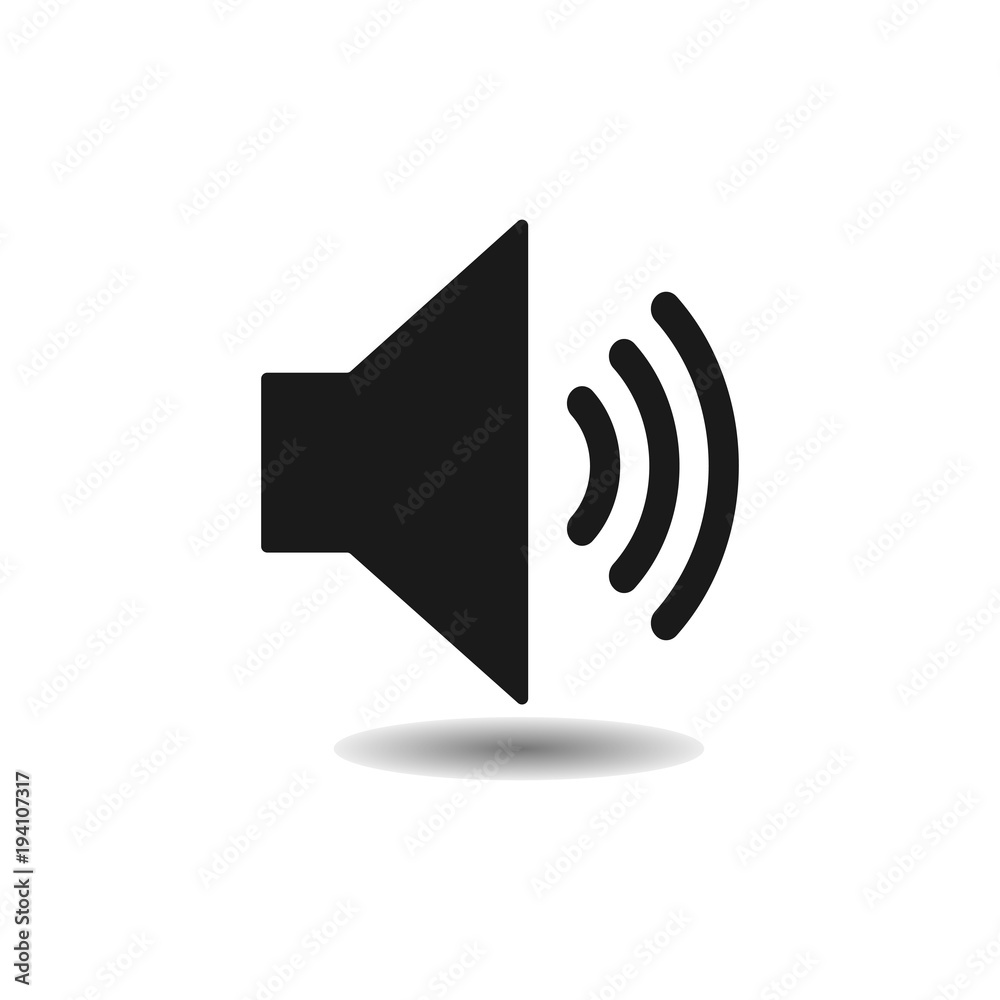 Sound icon, speaker icon. Sound vector icon, music volume symbol. Vector Illustration. Flat design Sound icon, speaker icon. Sound vector icon, music volume symbol. Vector Illustration. Flat design