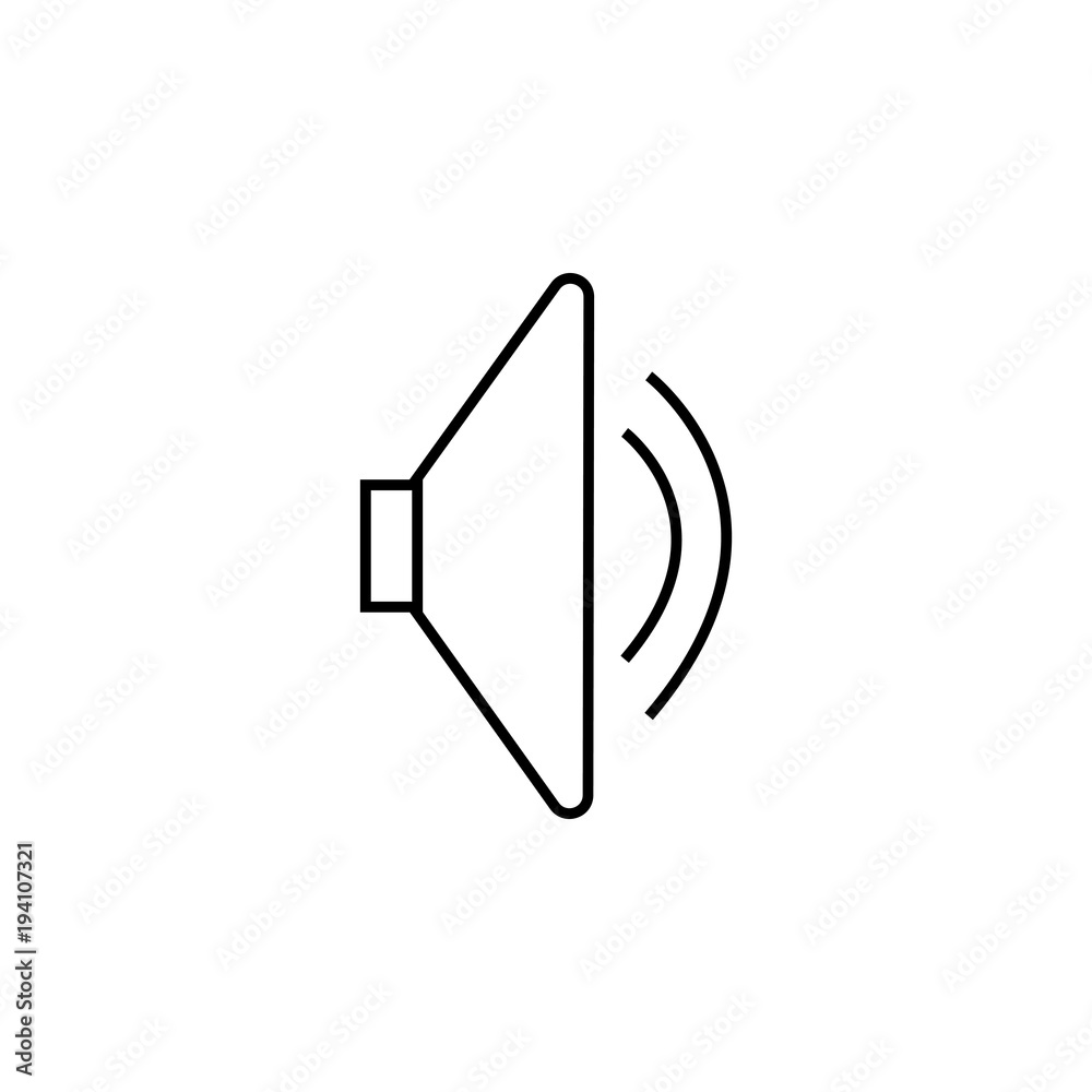 Sound icon, speaker icon. Sound vector icon, music volume symbol. Vector Illustration. Flat design