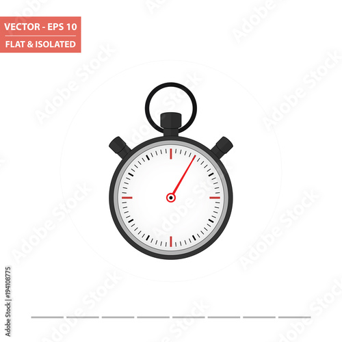 Stopwatch flat icon isolated. Vector Illustration.