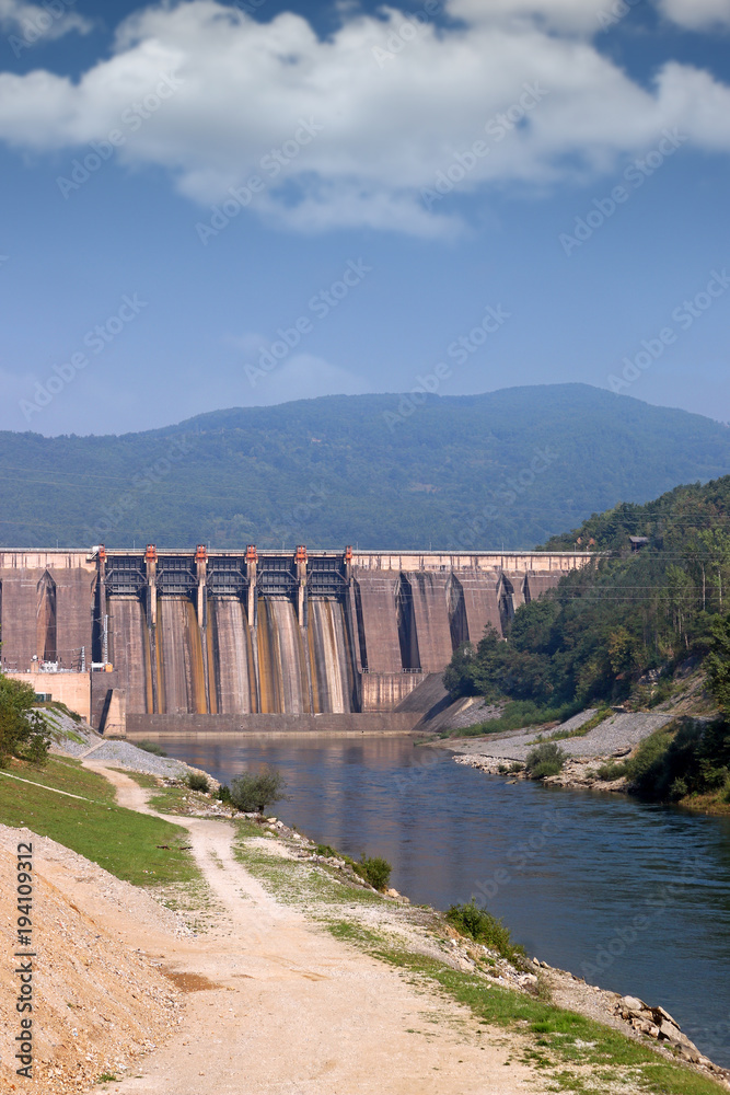 hydroelectric power plant on river