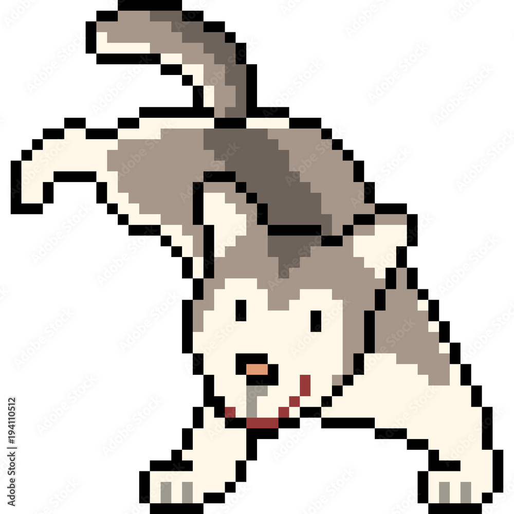 vector pixel art pup play